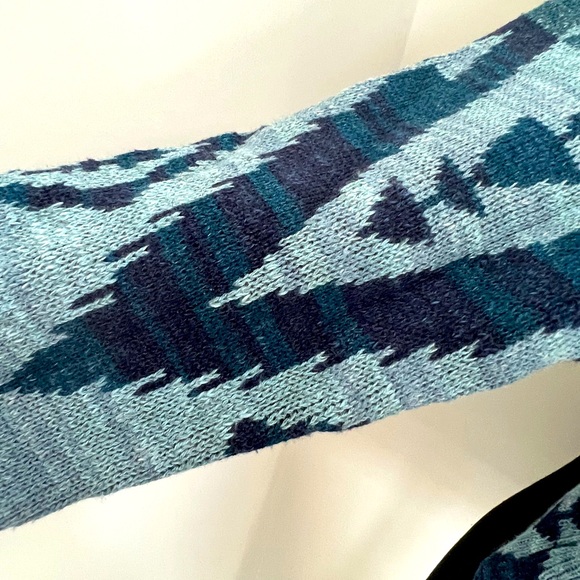 NWT Ralph Lauren Blue / Indigo Aztec / Native Print Cardigan - Picture 4 of 6